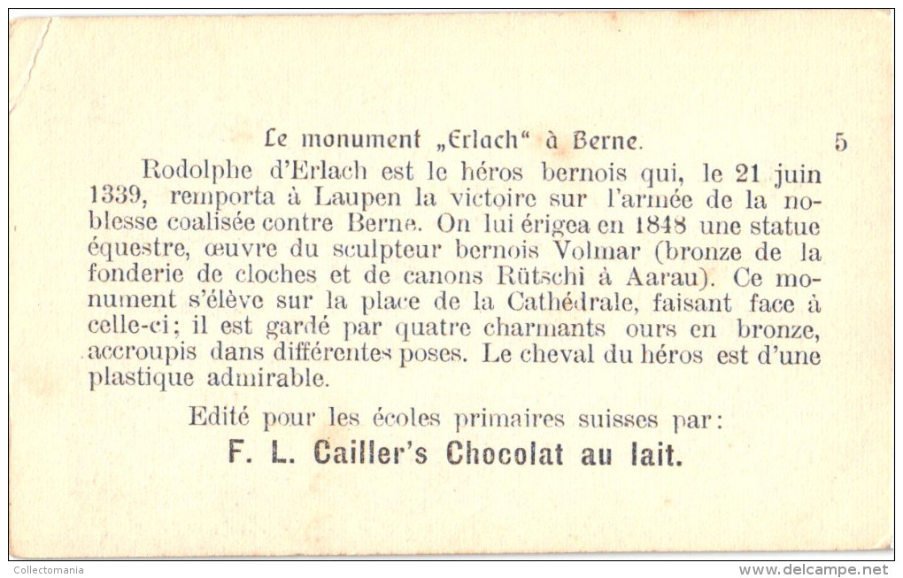 9 cards  karten, carte, Tres Bien, Cailler´s chocolat au lait - Suisse ( zwitserland , Schweiz ) ED kantons approx 1930