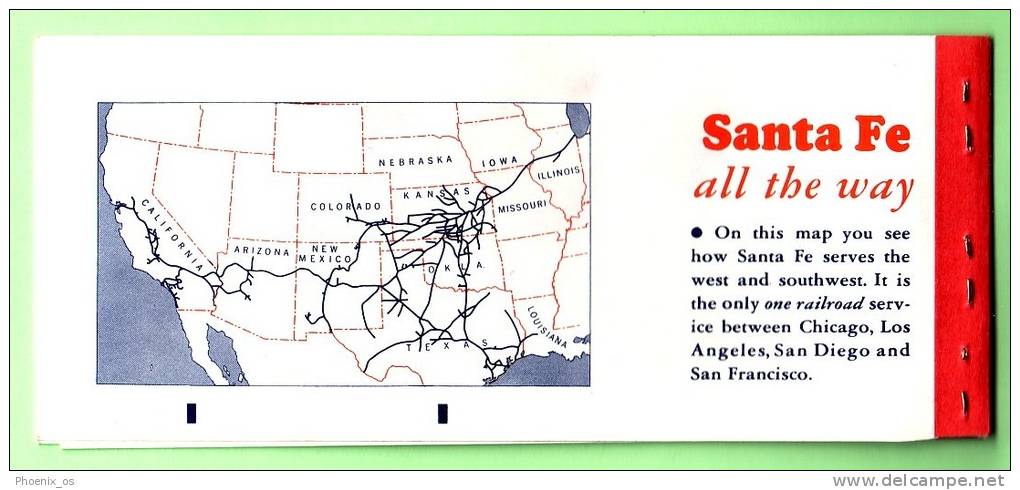 UNITED STATES - Railway / Santa Fe Railway, Ticket, Year 1968 - Mundo