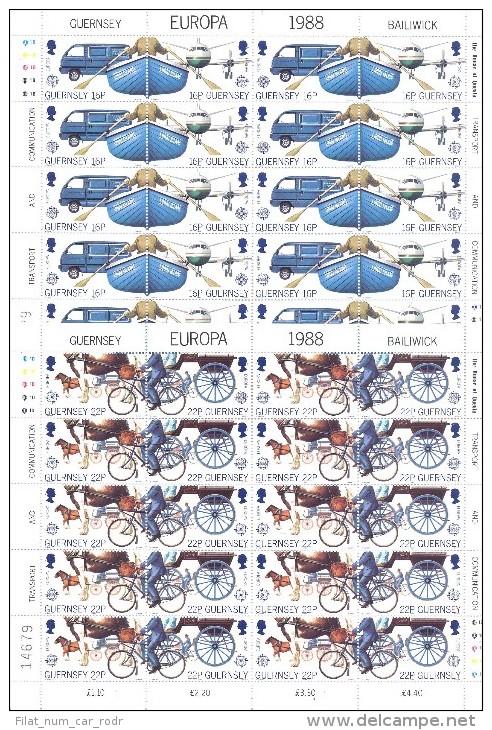 EUROPA CEPT GUERNEY HOJA BLOQUE 1988 - Guernsey