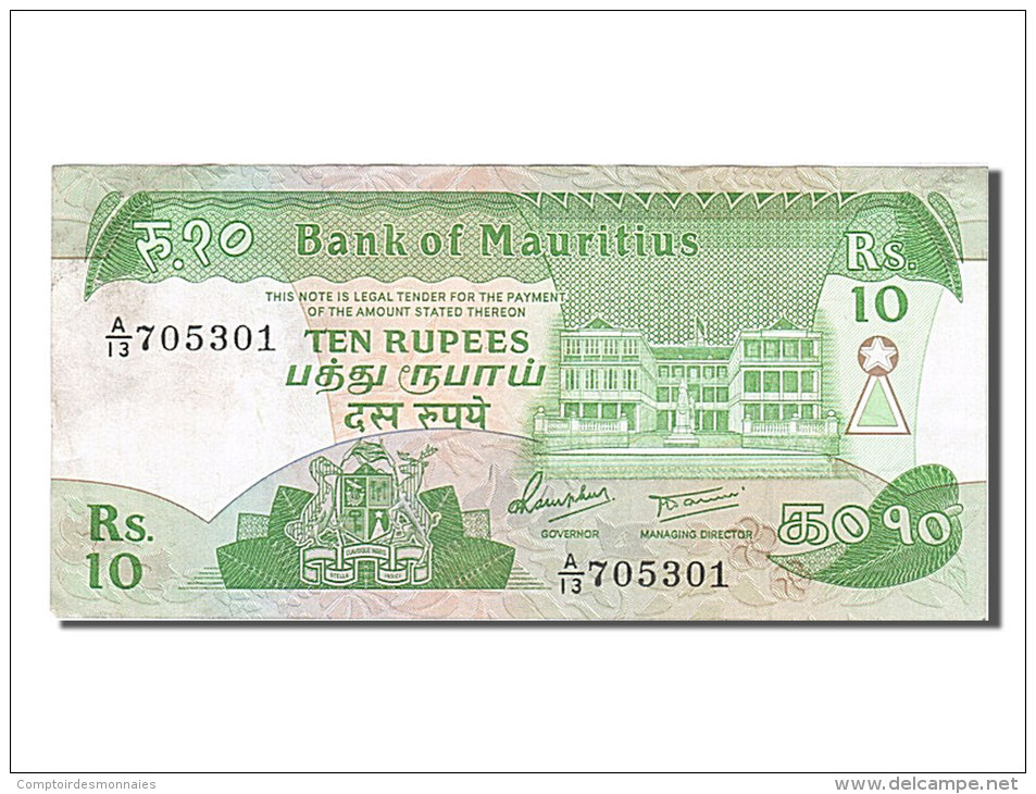 [#254895] Ile Maurice, 10 Rupees, Type 1985-1991 - Mauritius