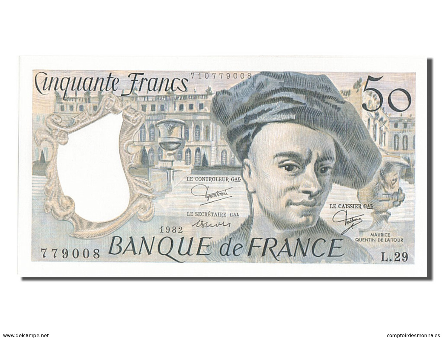 Billet, France, 50 Francs, 50 F 1976-1992 ''Quentin De La Tour'', 1982, NEUF - 50 F 1976-1992 ''Quentin De La Tour''