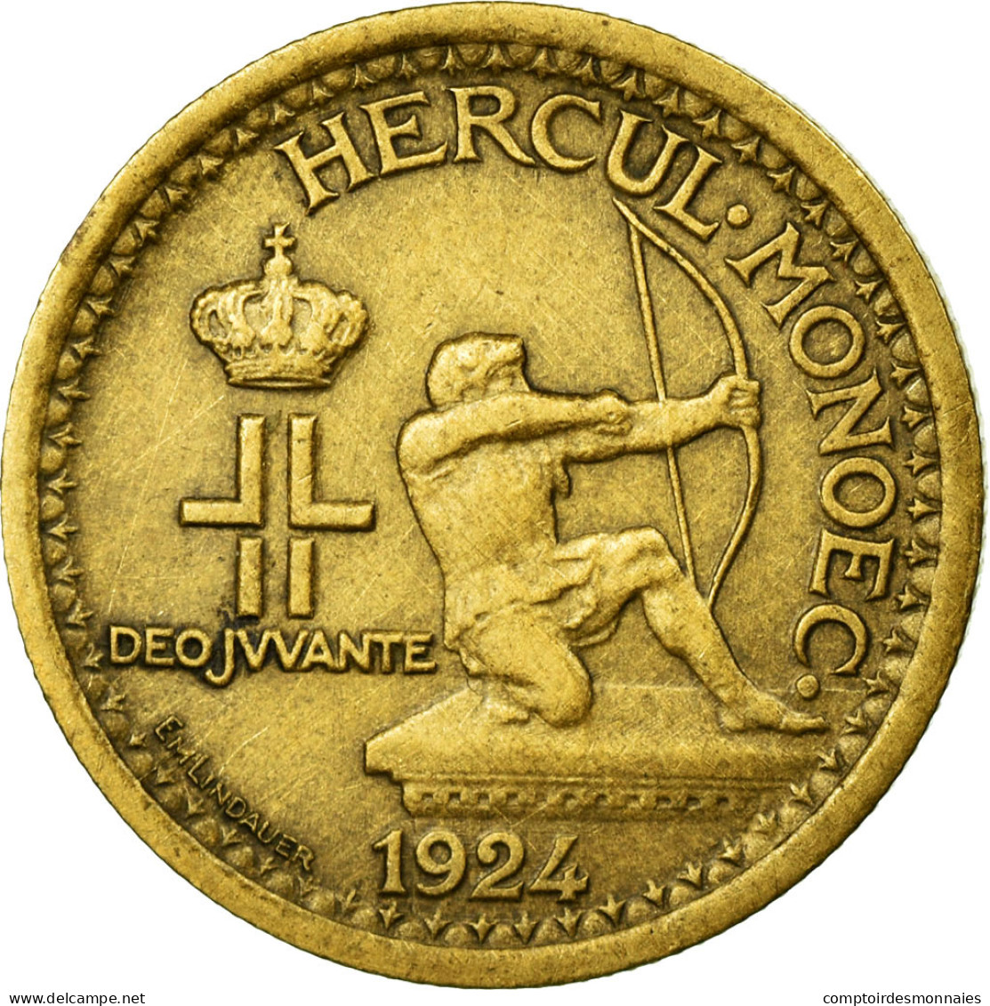 Monnaie, Monaco, Louis II, 50 Centimes, 1924, Poissy, SUP+, Aluminum-Bronze - 1922-1949 Louis II