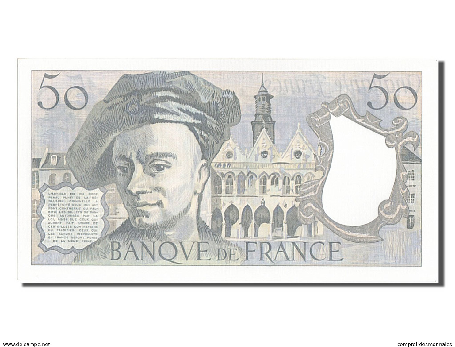 Billet, France, 50 Francs, 50 F 1976-1992 ''Quentin De La Tour'', 1980, NEUF - 50 F 1976-1992 ''Quentin De La Tour''