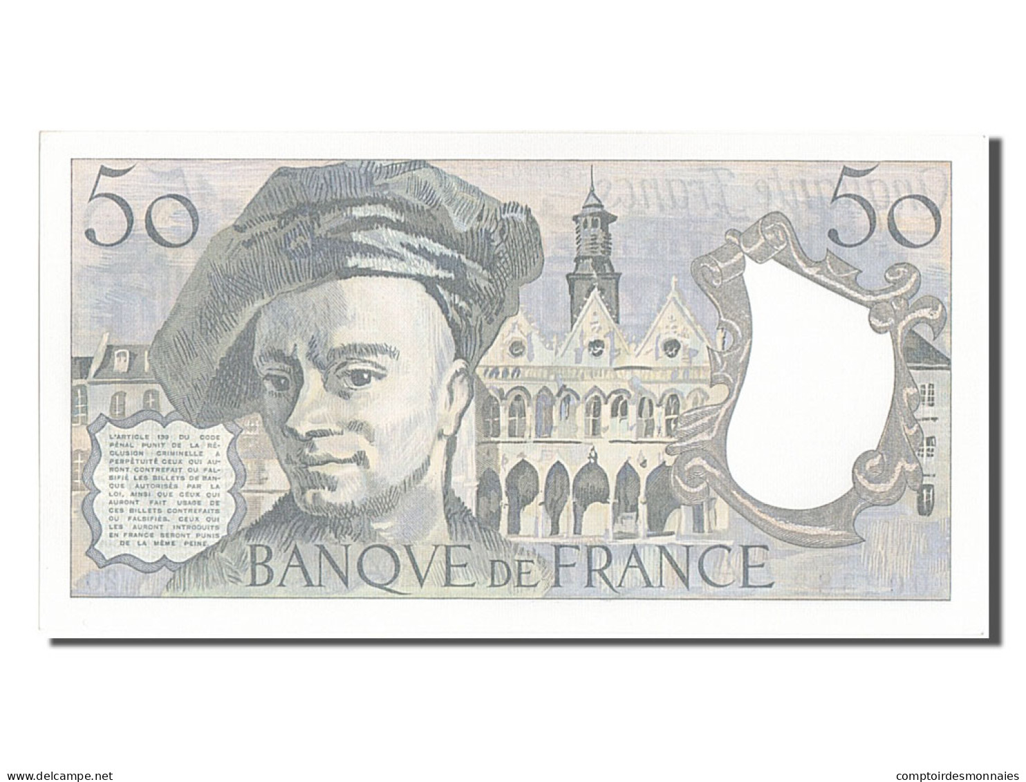 Billet, France, 50 Francs, 50 F 1976-1992 ''Quentin De La Tour'', 1980, NEUF - 50 F 1976-1992 ''quentin De La Tour''