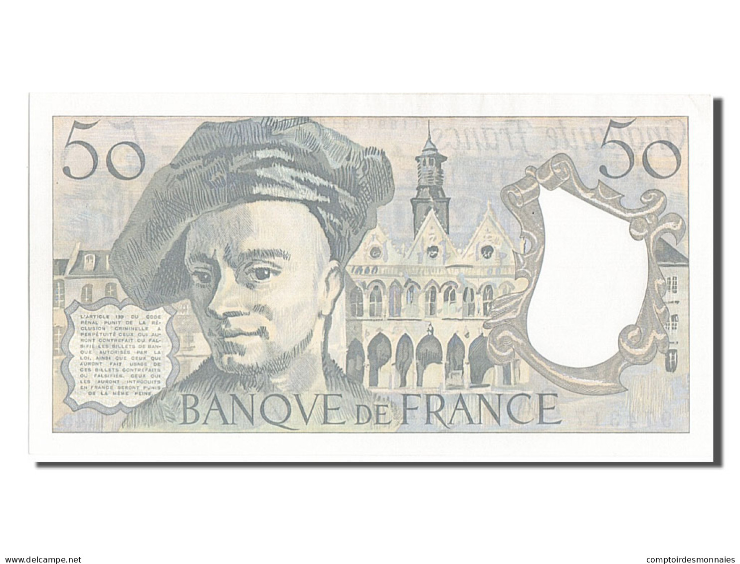 Billet, France, 50 Francs, 50 F 1976-1992 ''Quentin De La Tour'', 1986, SPL - 50 F 1976-1992 ''Quentin De La Tour''