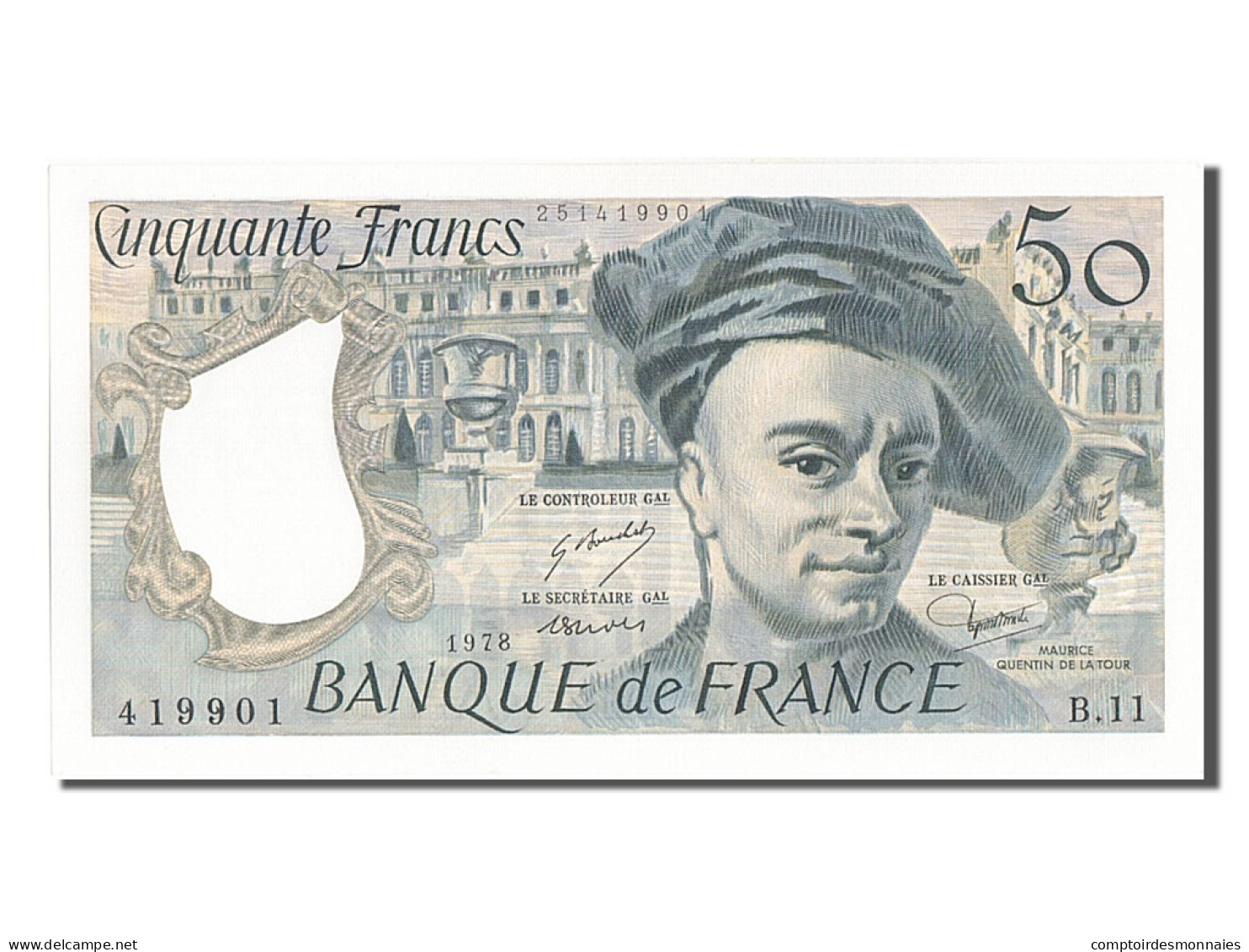 Billet, France, 50 Francs, 50 F 1976-1992 ''Quentin De La Tour'', 1978, NEUF - 50 F 1976-1992 ''quentin De La Tour''