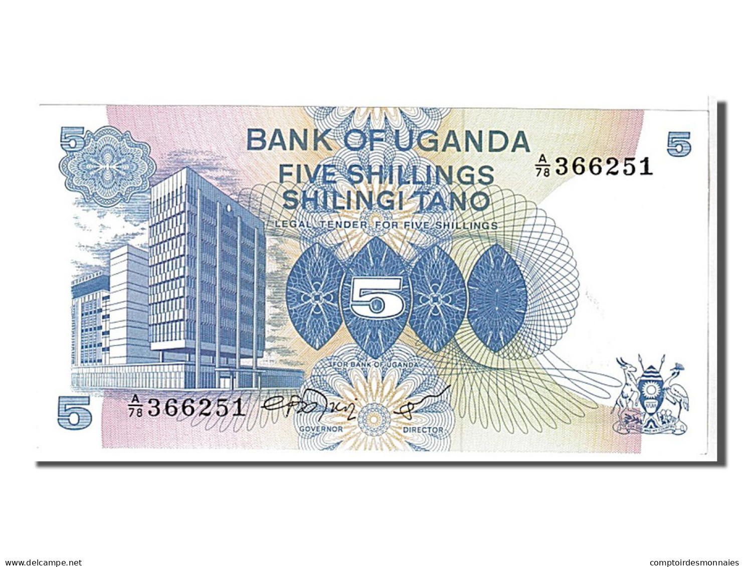 Billet, Uganda, 5 Shillings, 1979, NEUF - Uganda