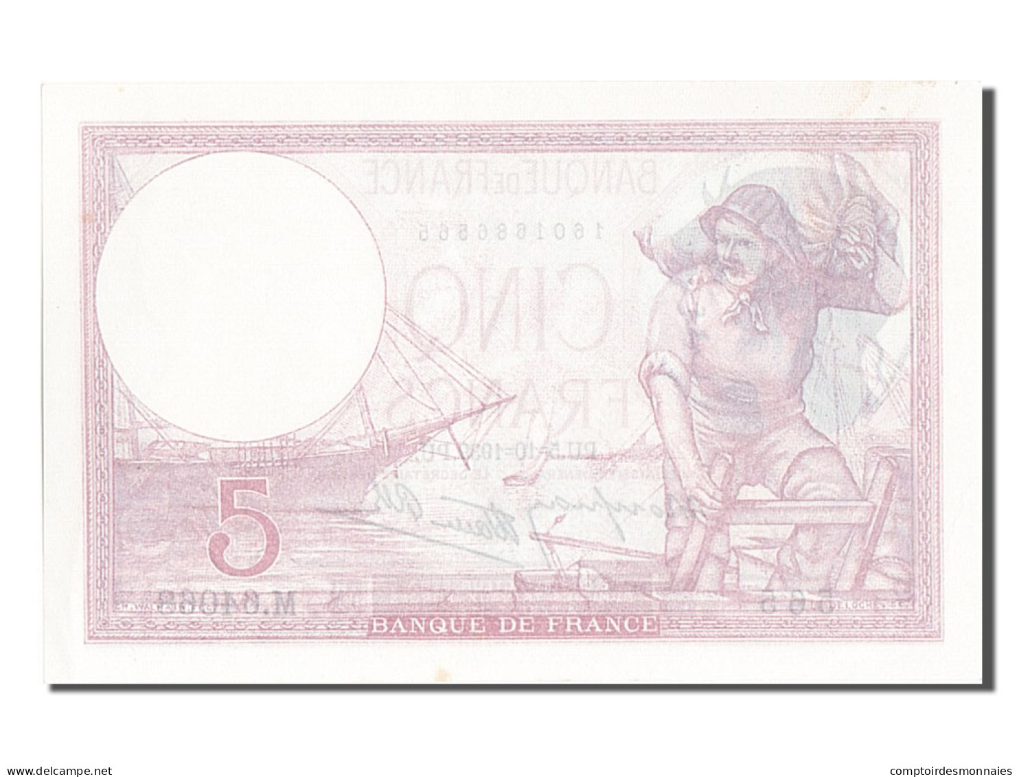 Billet, France, 5 Francs, 5 F 1917-1940 ''Violet'', 1939, 1939-10-05, SPL - 5 F 1917-1940 ''Violet''