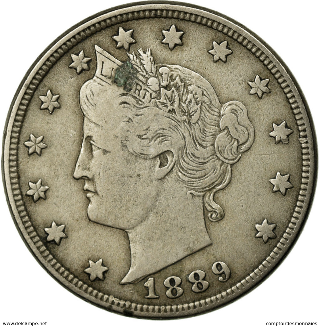 Monnaie, États-Unis, Liberty Nickel, 5 Cents, 1889, Philadelphie, TTB - 1883-1913: Liberty (Liberté)