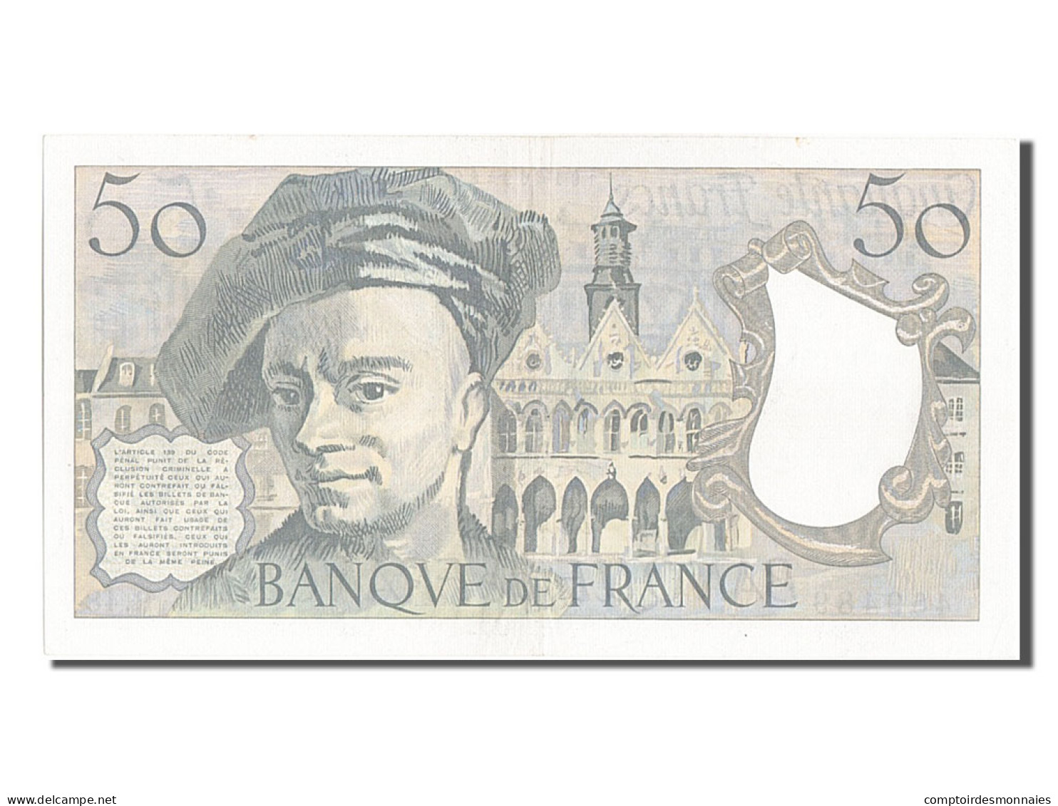 Billet, France, 50 Francs, 50 F 1976-1992 ''Quentin De La Tour'', 1987, SPL - 50 F 1976-1992 ''quentin De La Tour''