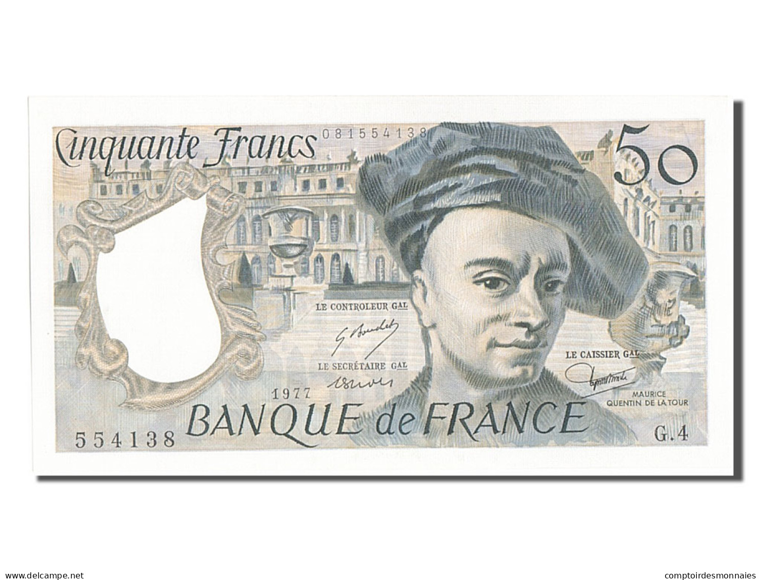 Billet, France, 50 Francs, 50 F 1976-1992 ''Quentin De La Tour'', 1977, NEUF - 50 F 1976-1992 ''Quentin De La Tour''