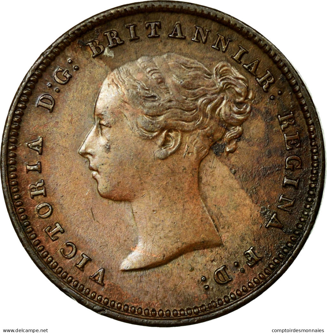 Monnaie, Grande-Bretagne, Victoria, 1/2 Farthing, 1843, SUP, Cuivre, KM:738 - Autres & Non Classés