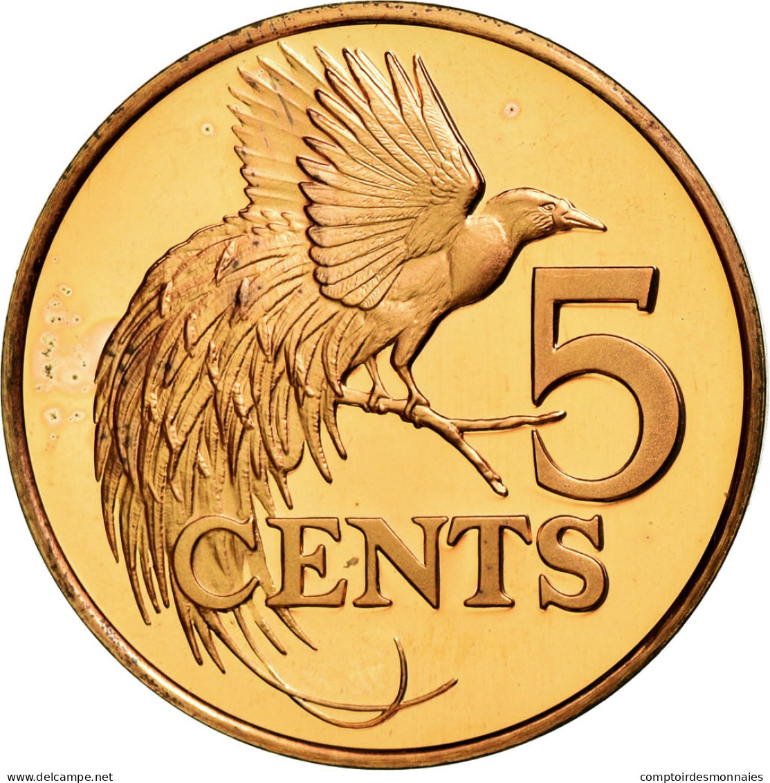 Monnaie, TRINIDAD & TOBAGO, 5 Cents, 1975, FDC, Bronze, KM:26 - Trinidad En Tobago