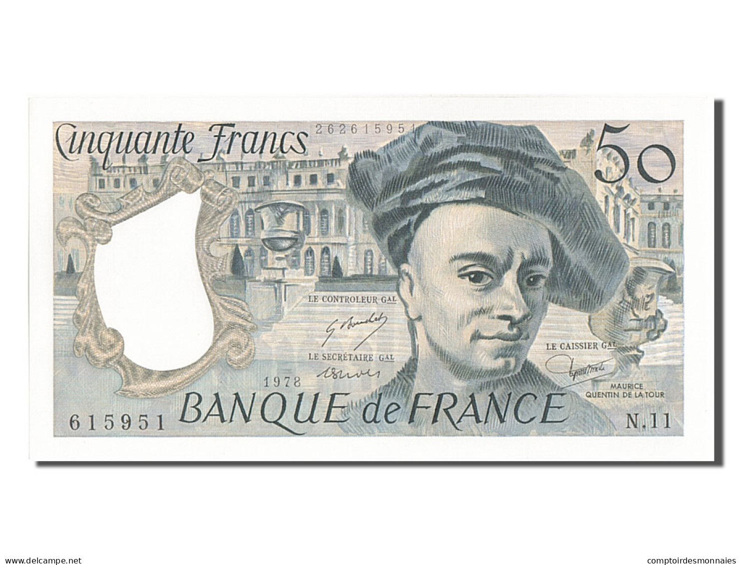 Billet, France, 50 Francs, 50 F 1976-1992 ''Quentin De La Tour'', 1978, NEUF - 50 F 1976-1992 ''Quentin De La Tour''