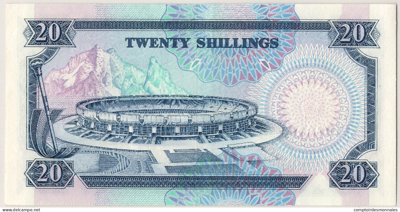 Billet, Kenya, 20 Shillings, 1991, 1991-07-01, NEUF - Kenya