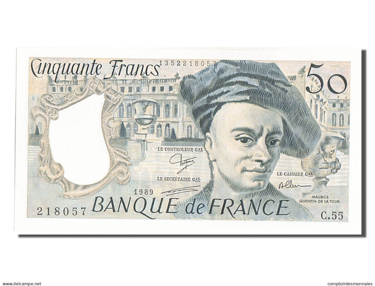 Billet, France, 50 Francs, 50 F 1976-1992 ''Quentin De La Tour'', 1989, NEUF - 50 F 1976-1992 ''quentin De La Tour''