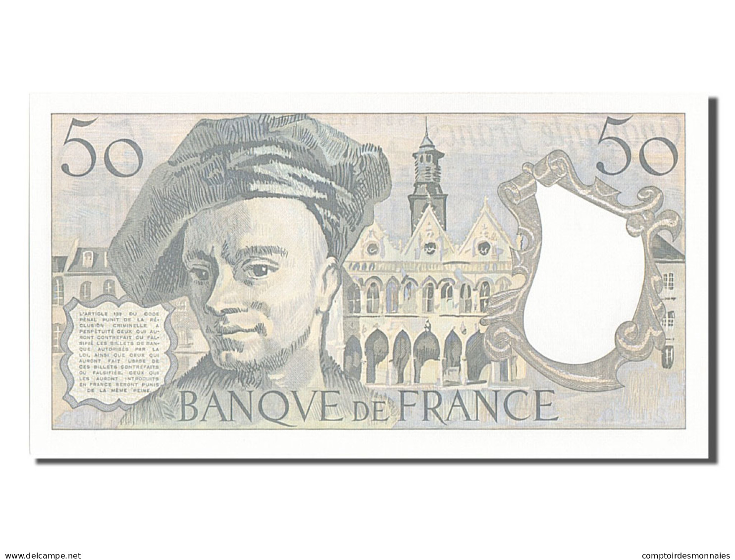 Billet, France, 50 Francs, 50 F 1976-1992 ''Quentin De La Tour'', 1989, NEUF - 50 F 1976-1992 ''quentin De La Tour''