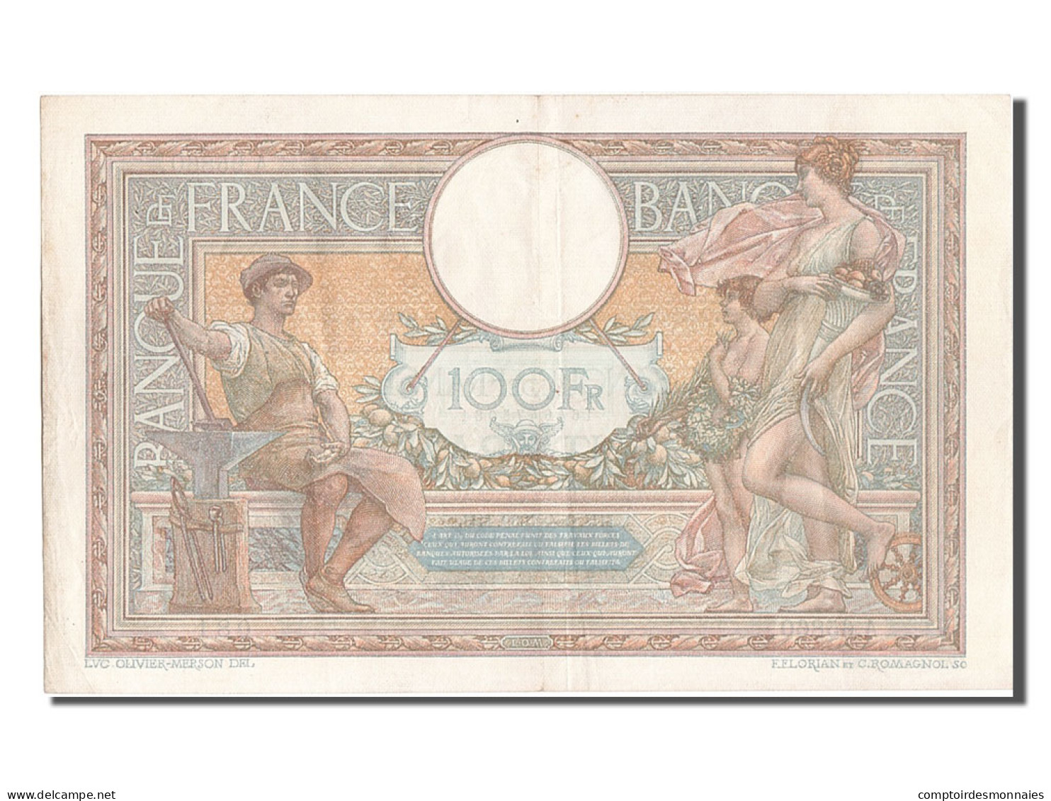 Billet, France, 100 Francs, 100 F 1908-1939 ''Luc Olivier Merson'', 1939 - 100 F 1908-1939 ''Luc Olivier Merson''