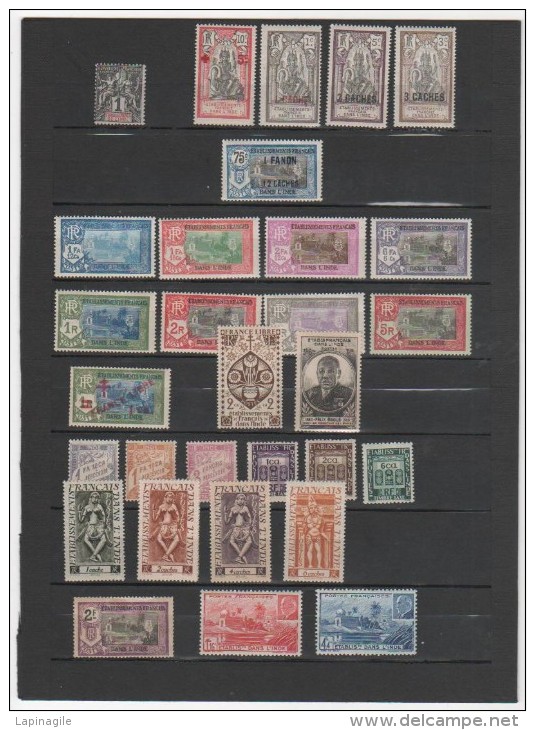 FR.Etab. Français Dans L'Inde Lot Neuf** Sauf Les 3 Du Bas - Unused Stamps