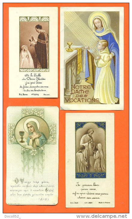 Lot De 4 Images Pieuse Communion - Images Religieuses