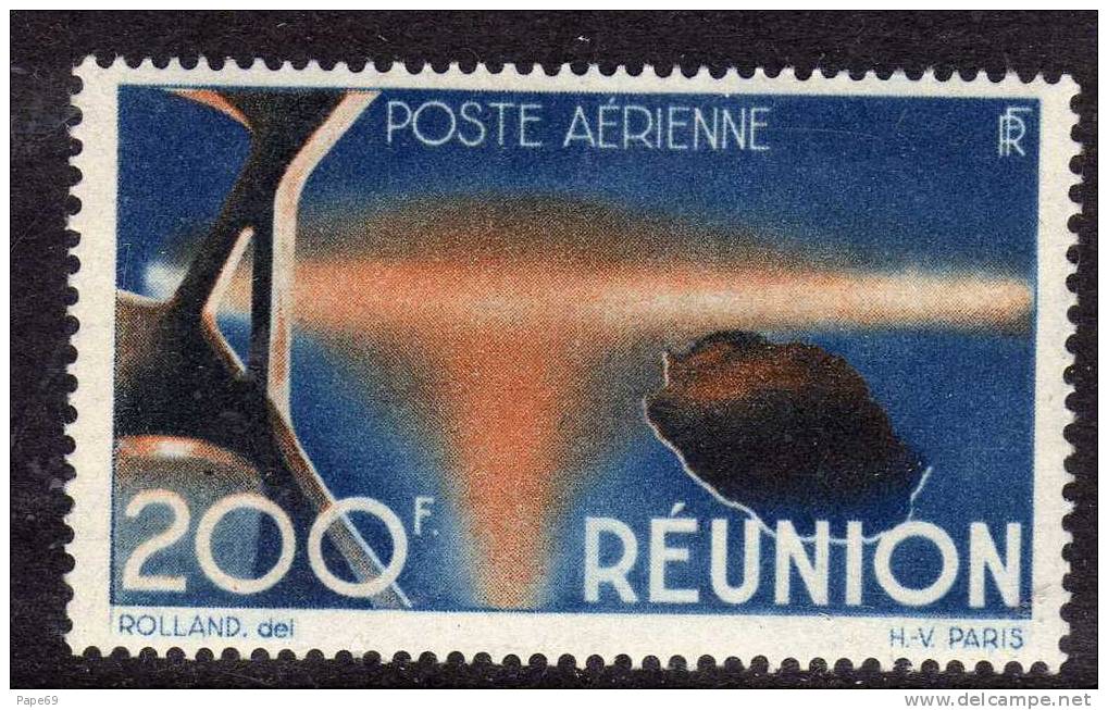 Réunion P.A. N° 44  XX Série Courante 200 F. Bleu Et Orange  Sans Charnière, TB - Airmail