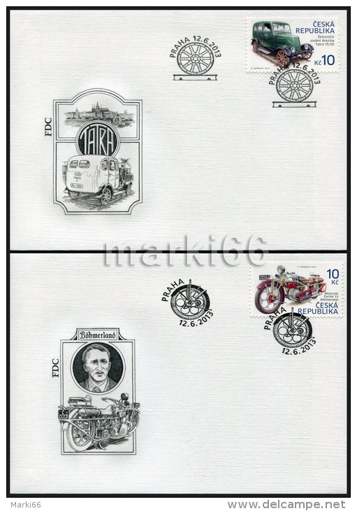 Czech Republic - 2013 - Historical Transportations, 2nd Issue - FDC (first Day Cover) Set - FDC