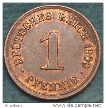 M_p> Germania 1 Pfennig 1900 D - 1 Pfennig