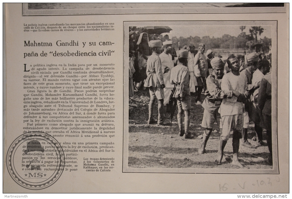 2 Article From A 1930s Spanish Magazine: Mahatma Gandhi And His Campaign Of Civil Disobedience - [1] Bis 1980