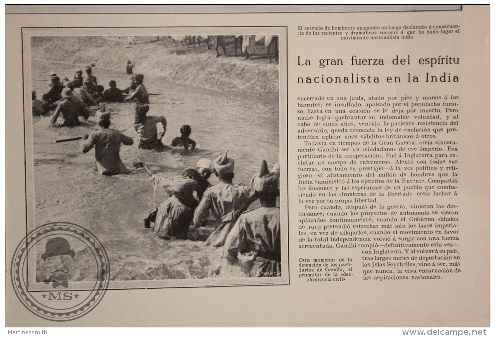 2 Article From A 1930s Spanish Magazine: Mahatma Gandhi And His Campaign Of Civil Disobedience - [1] Jusqu' à 1980