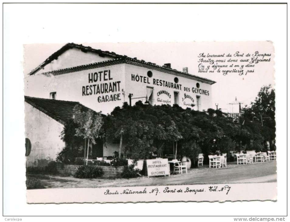 CP - CAUMONT (84) LE REPUTE HOTEL RESTAURANT DES GLYCINES Pont De Bonpas - Caumont Sur Durance