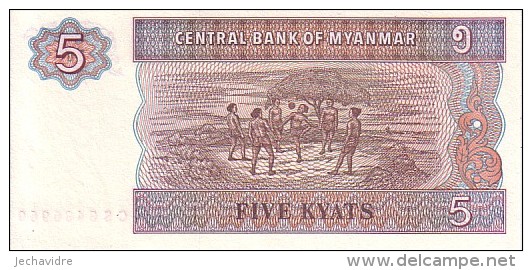 MYANMAR   5 Kyats   Non Daté (1997)  Pick 70 B           ***** BILLET  NEUF ***** - Myanmar