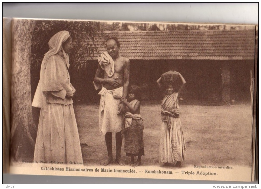 CARNET DE 12 C P A --CATECHISTES MISSIONNAIRES DE MARIE-IMMACULEE-inde kumbakonam-voir 14 scans