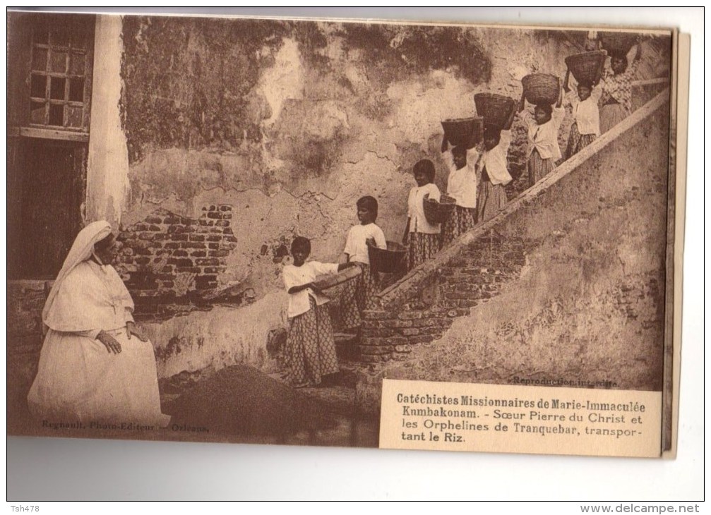 CARNET DE 12 C P A --CATECHISTES MISSIONNAIRES DE MARIE-IMMACULEE-inde kumbakonam-voir 14 scans