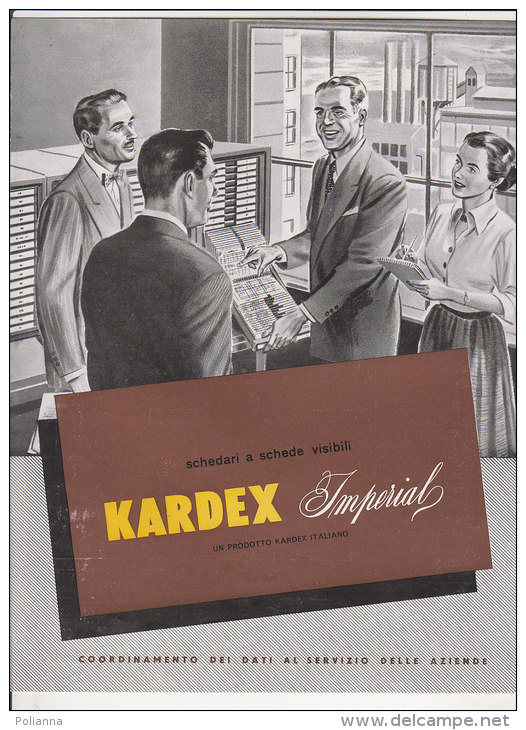 C1400 - Brochure ARREDAMENTO UFFICIO Anni '50 - SCHEDARI A SCHEDE VISIBILI KARDEX IMPERIAL - PUBBLICITA' - Altri & Non Classificati