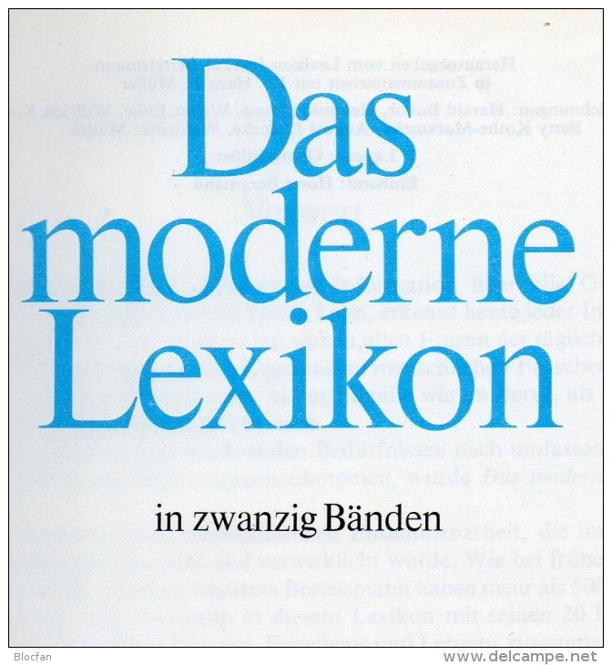 Modernes Lexikon In 20 Bände A-Z Komplett 1970 Antiquarisch 160€ Bertelsmann Wissen Der Welt In Bild+Text Lexika Deutsch - Magazines & Catalogues