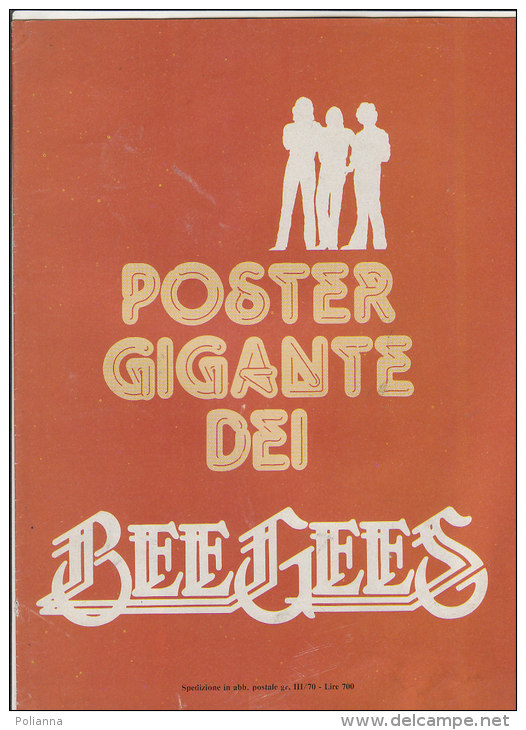 C1474 - POSTER GIGANTE DEI BEE GEES Inserto Collana Beta Anni '70 - Manifesti & Poster