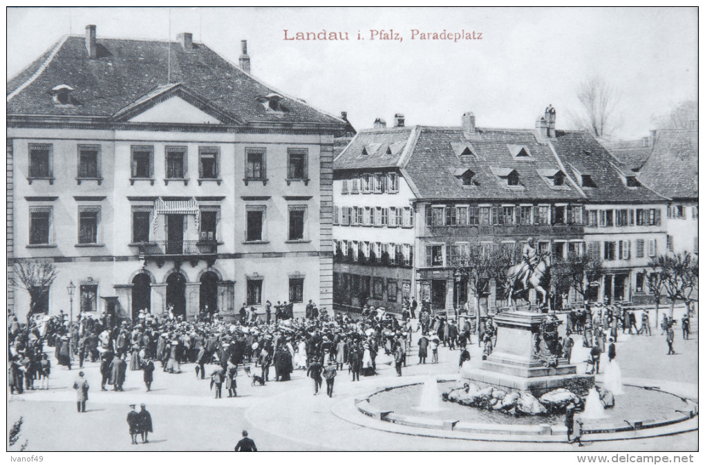 *AK LANDAU - CPA -  Pfalz Paradeplatz - Landau