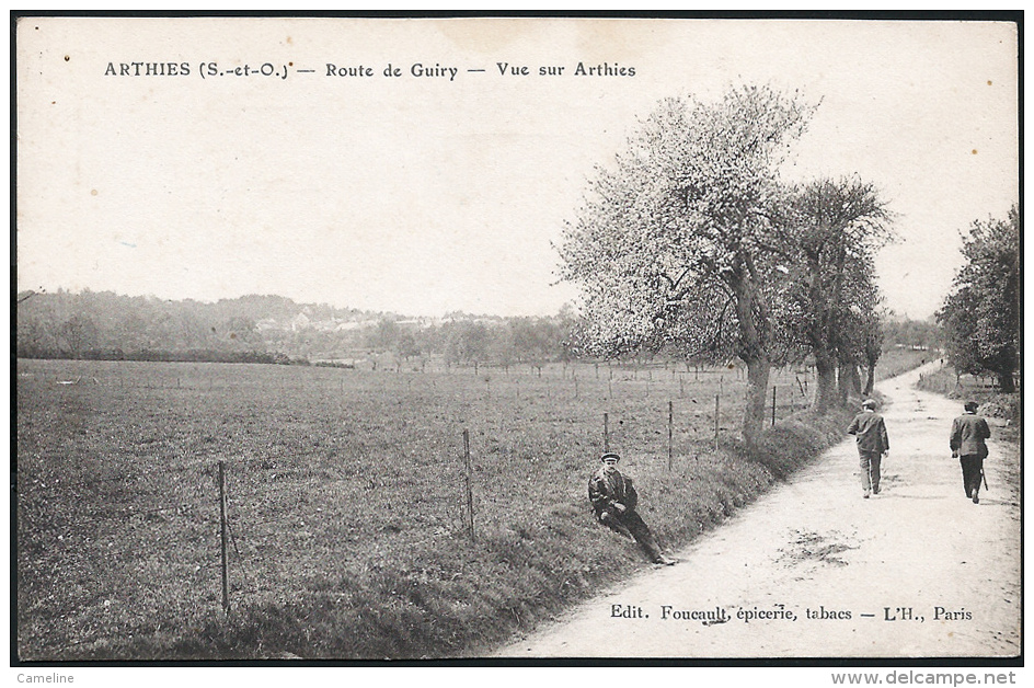 95 . ARTHIES . Route De Guiry - Vue Sur Arthies - Arthies