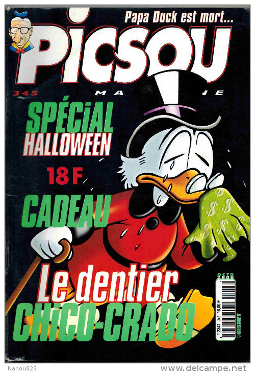 ALBUM PICSOU MAGAZINE N° 345 De Octobre 2000 Papa Duck Est Mort Spécial Halloween - Picsou Magazine