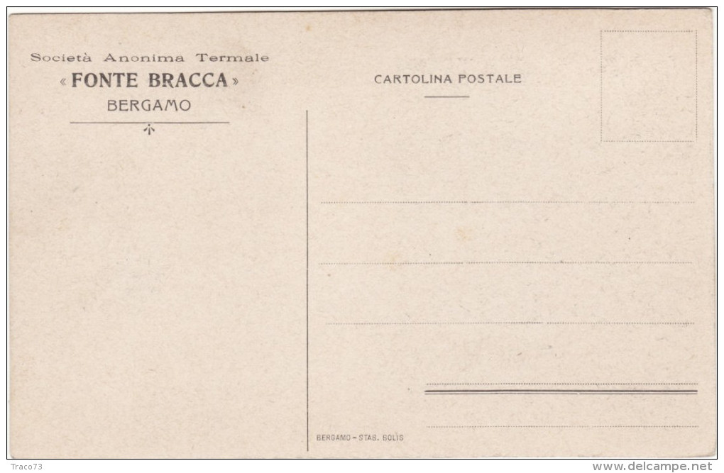 BERGAMO /   Cartolina Pubblicitaria -  Soc. Anonima Termale " FONTE BRACCA " _ Interno Della Fonte Bracca - Bergamo