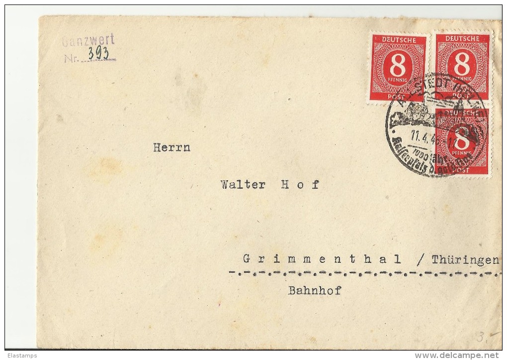 =DP  CV  1946 ALLSTEDT MEF - Covers & Documents