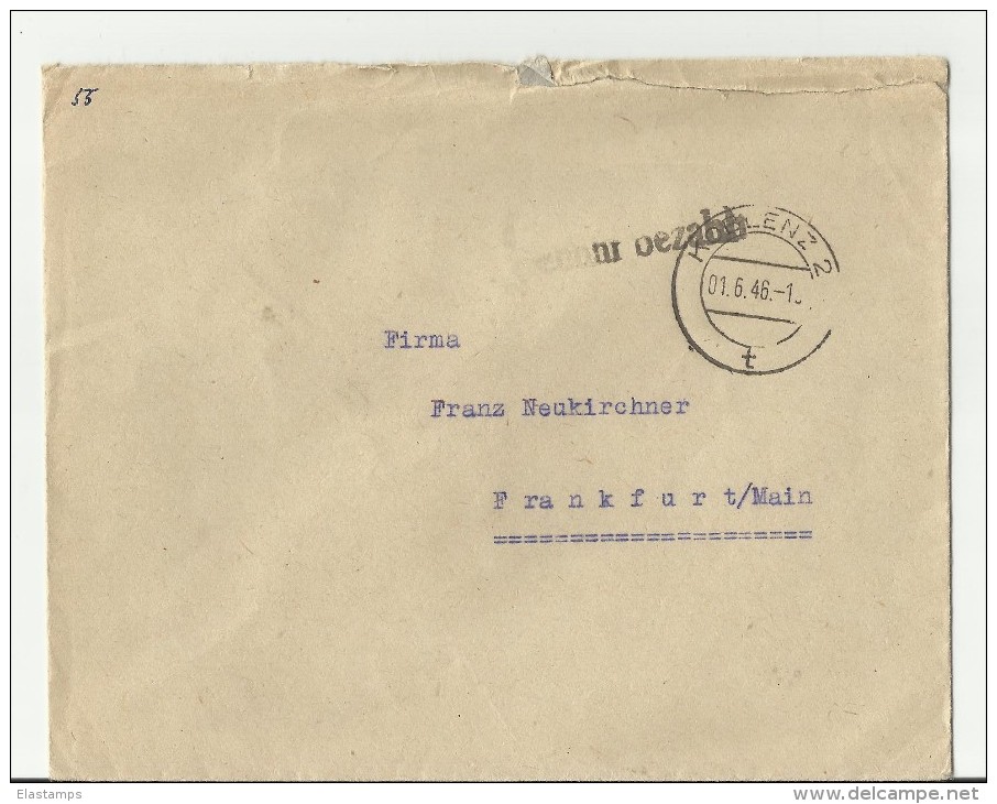 =DE CV 1946 - Lettres & Documents