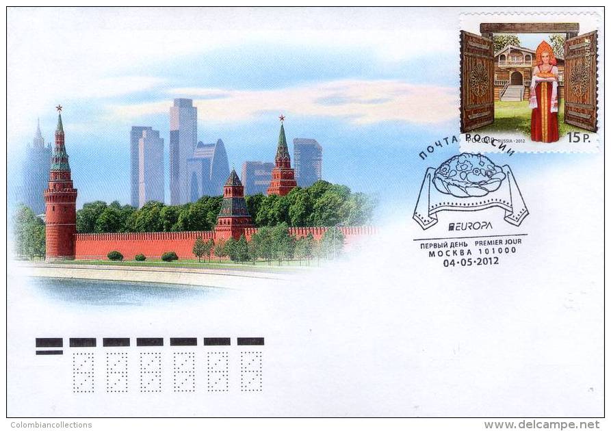 Lote 1822, 2012, Rusia, Russia, FDC, EUROPA CEPT Stamps - Visit Russia - Volledige Jaargang