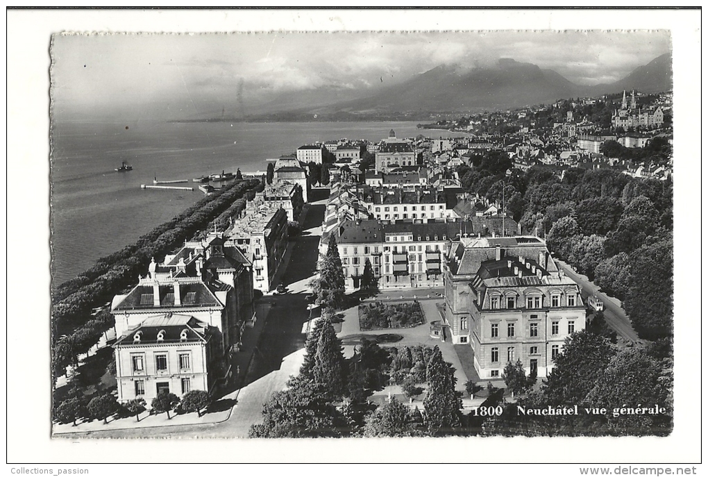 Cp, Suisse, Neuchâtel, Vue Générale, Voyagée 1951 - Neuchâtel