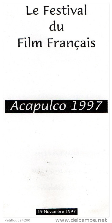 AIR FRANCE  Menu   PARIS-ACAPULCO   Novembre 1997 - Menükarten