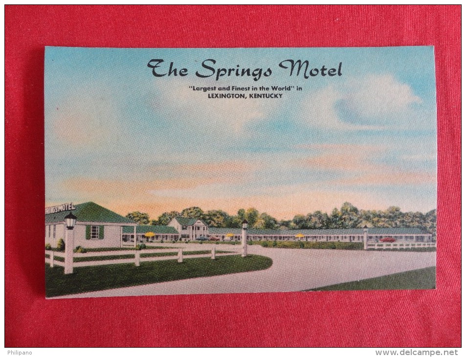 Kentucky > Lexington  The Springs Motel  Not Mailed   Ref 1276 - Lexington