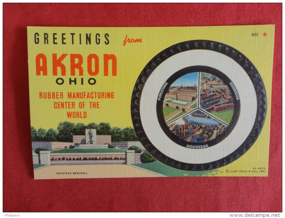 Ohio > Akron Multi View Greetings  Not Mailed    Ref 1276 - Akron