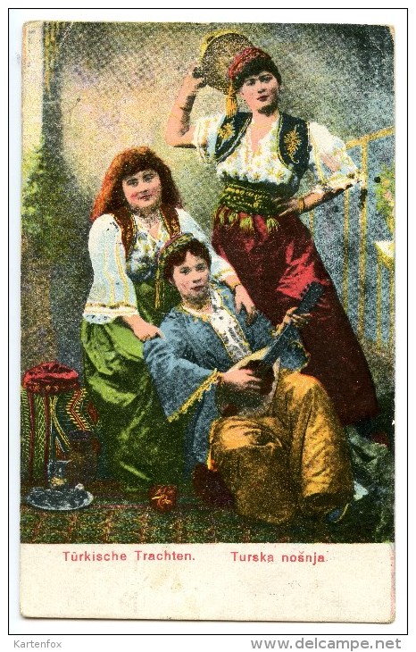 Türkische Trachten, Turska Nosnja, 3 Frauen, Tracht, Folk Costume, Brod 1917 - Turkey