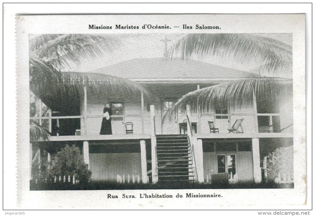 CPSM RUA SURA (ILES SALOMON) MISSIONS - Missions Maristes D´Océanie : L'habitation Du Missionnaire - Salomon