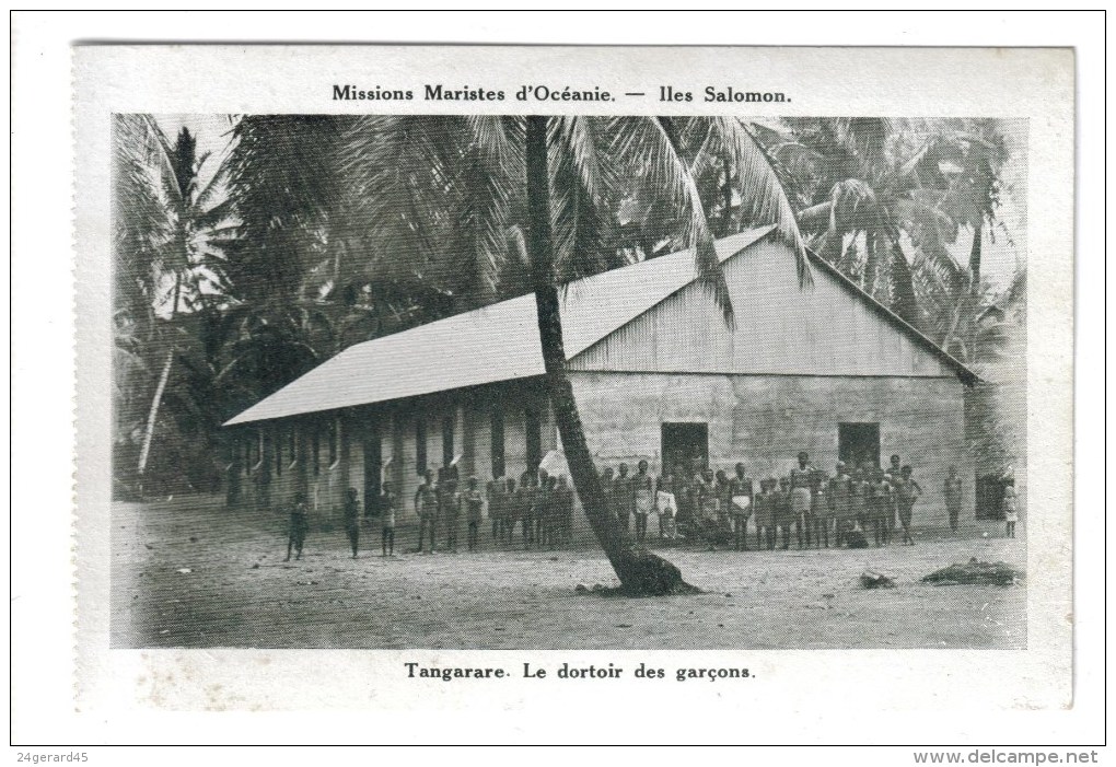 CPSM TANGARERE (ILES SALOMON) MISSIONS - Missions Maristes D´Océanie : Le Dortoir Des Garçons - Solomon Islands